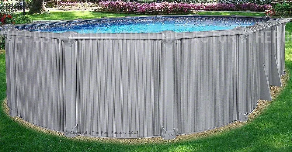 18'x33'x54" Intrepid - Extruded Aluminum Oval Pool With Interlocking Wall