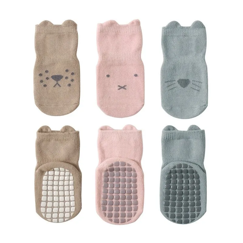 3 Pairs Socks/ Cute Cotton Toddler Socks For 0-3 Years