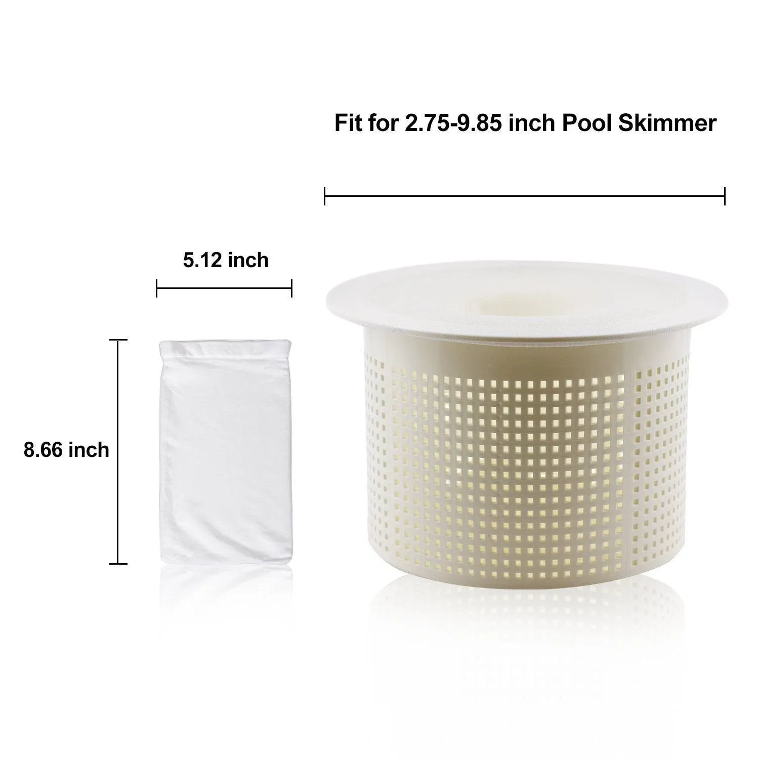 30-Pack of Pool Skimmer Socks - Filters Baskets, Skimmers Cleans Debris and Leaves for In-Ground and Above Ground Pools