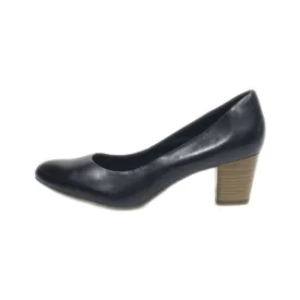 5Th Avenue Mid-Heel Shoes Leather Black Colour For Women