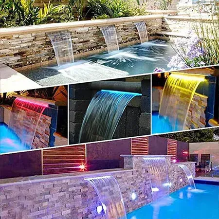 Acrylic spillway waterfall for Swimming Pool