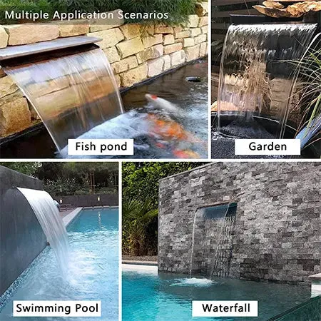 Acrylic spillway waterfall for Swimming Pool