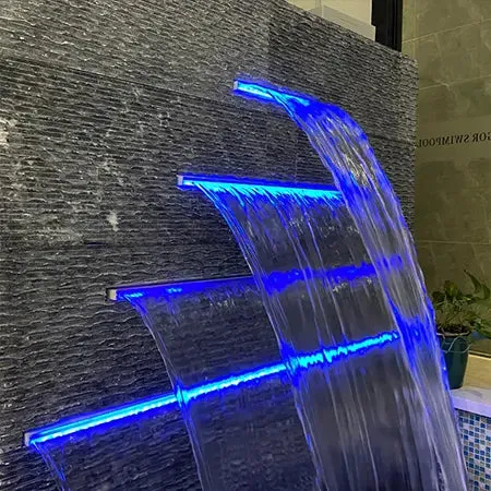 Acrylic spillway waterfall for Swimming Pool