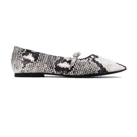 Adele Snake Mary Jane Ballet Flats