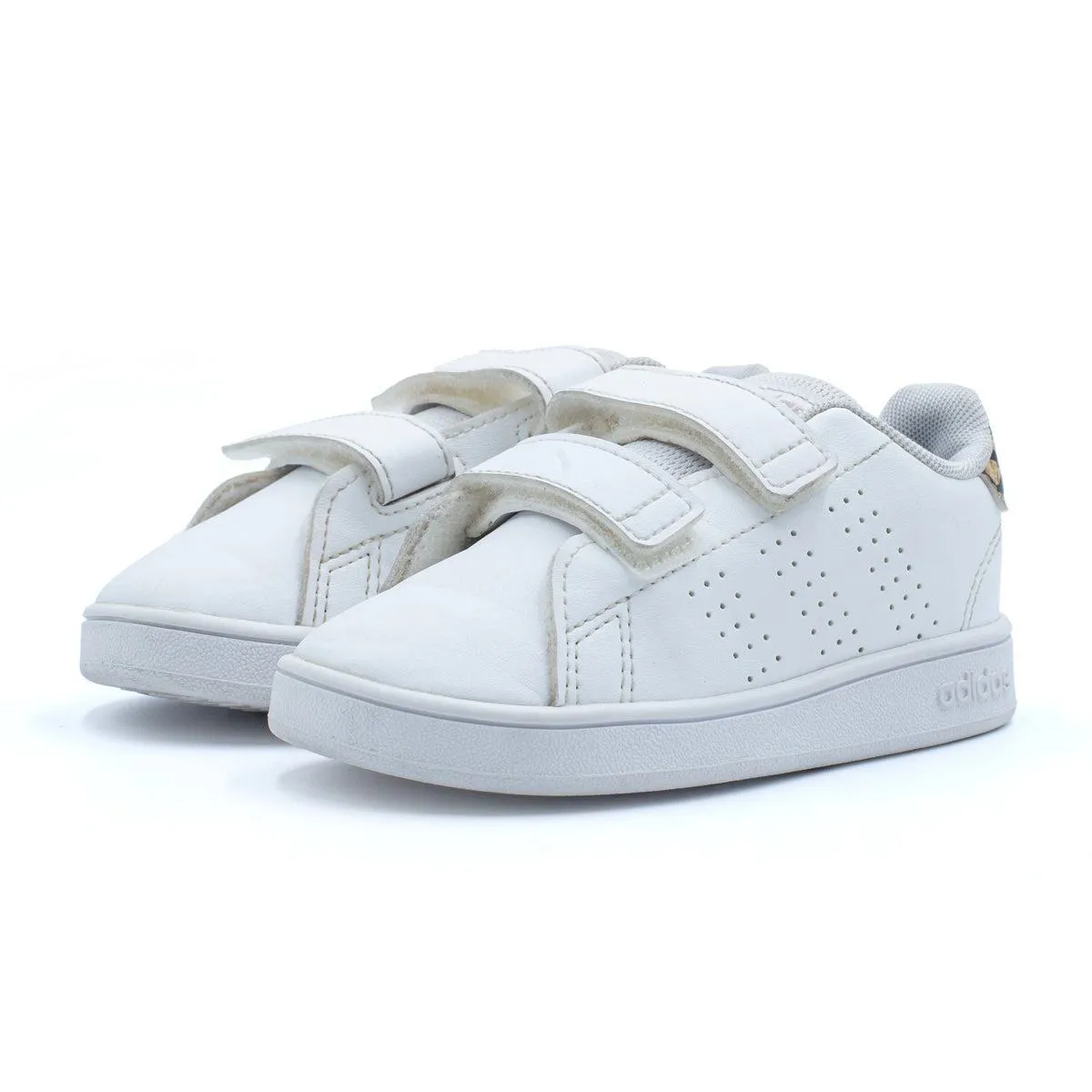 Adidas Tennis Advantage Sneakers Leather White Colour For Kids