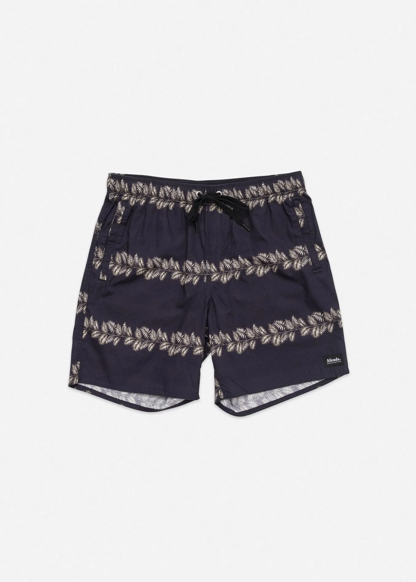 Afends Mens Baywatch Palm Valley - Elastic Waist Boardshort