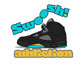 Air Jordan 5 Aqua - Black T-Shirt (SHOOSH IM ADDICTED)