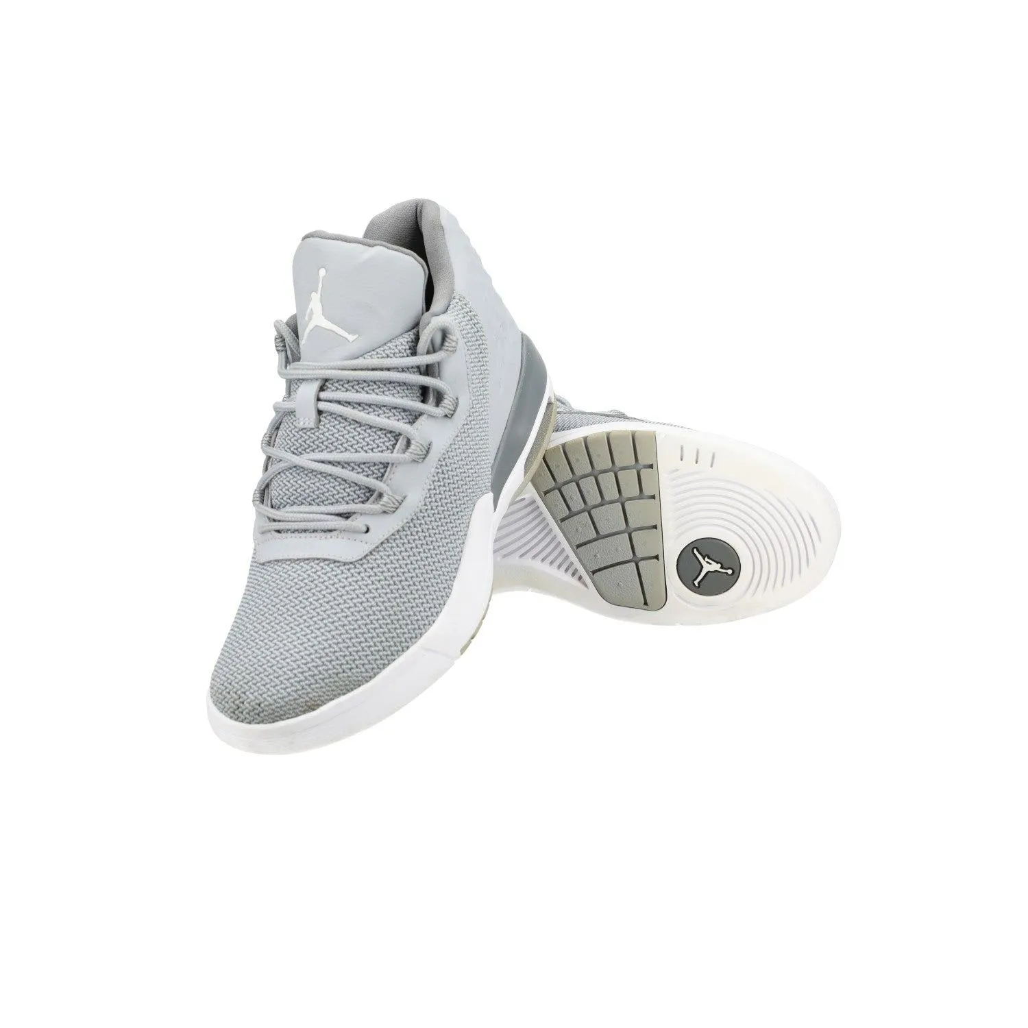 Air Jordan Academy Basketball Sport Shoes Fabric Grey Colour For Kids