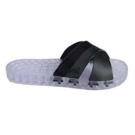 Amalfi - Clear Slide Sandal - Black