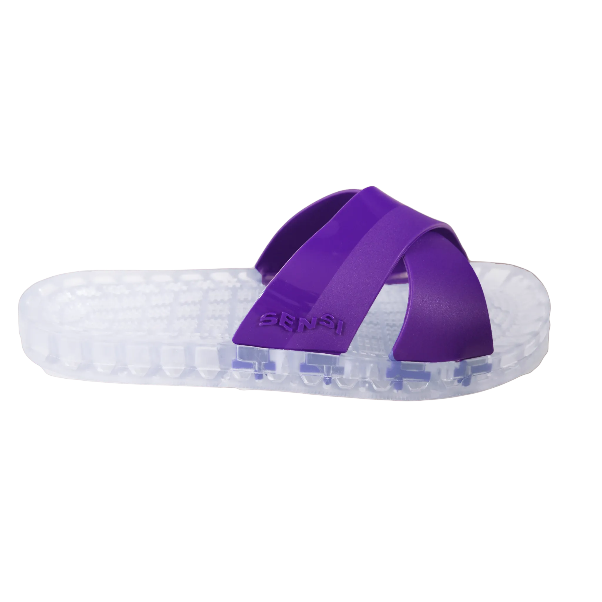 Amalfi - Clear Slide Sandal - Purple