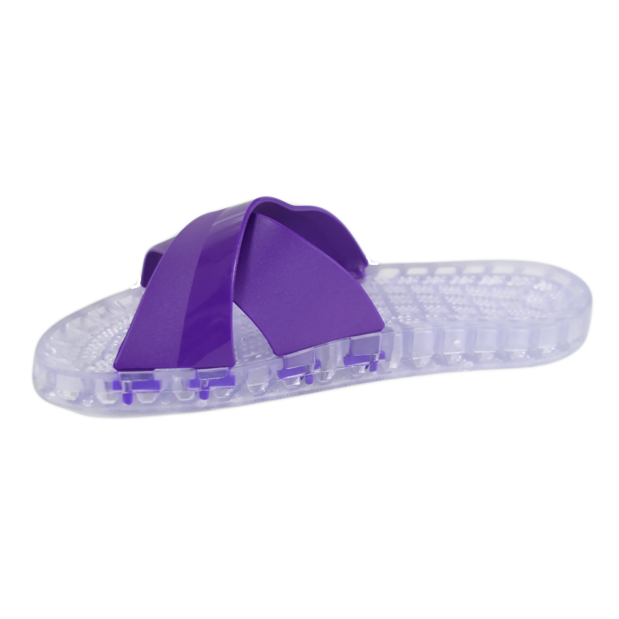 Amalfi - Clear Slide Sandal - Purple