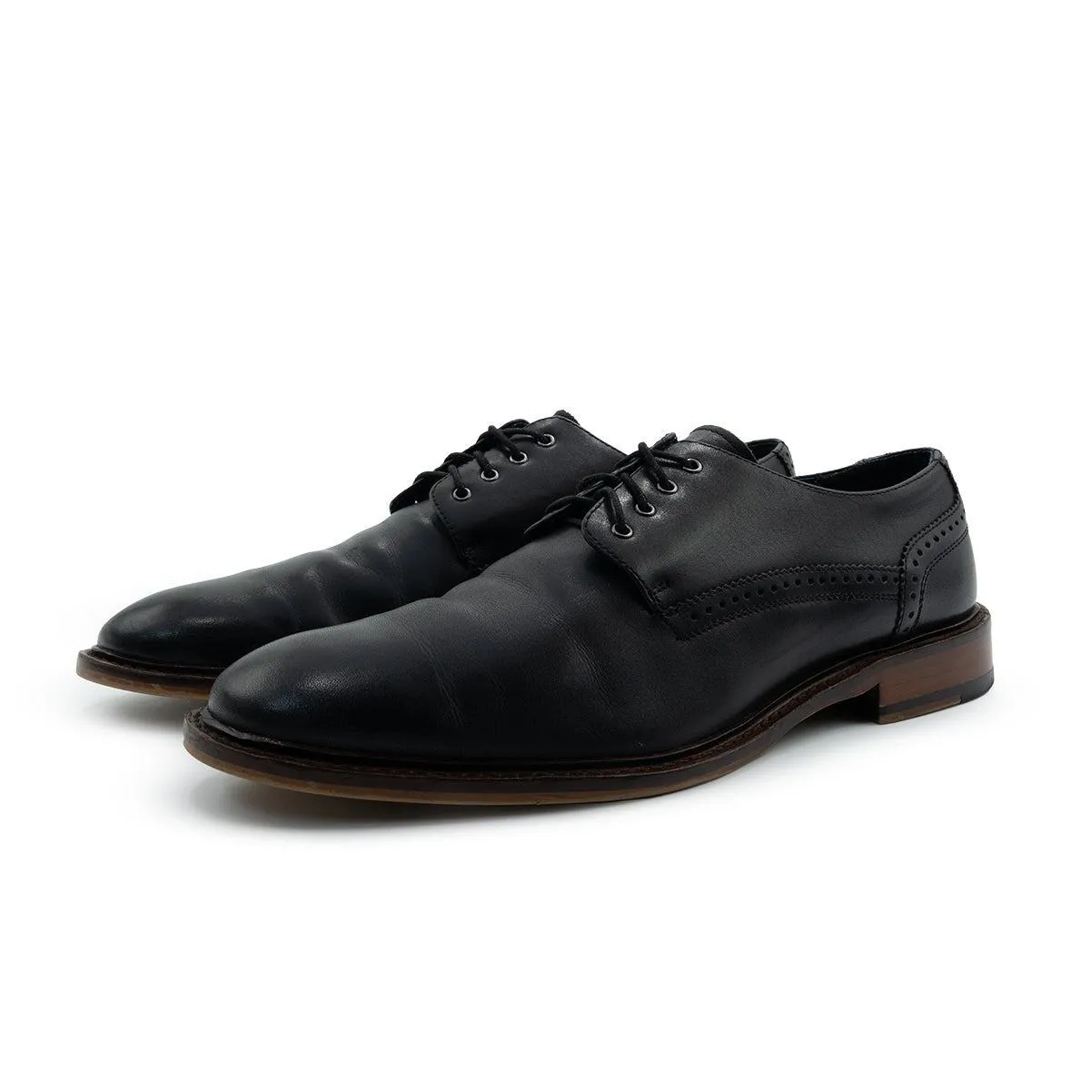 Aston Grey Formal Lace Ups Leather Black Colour For Men