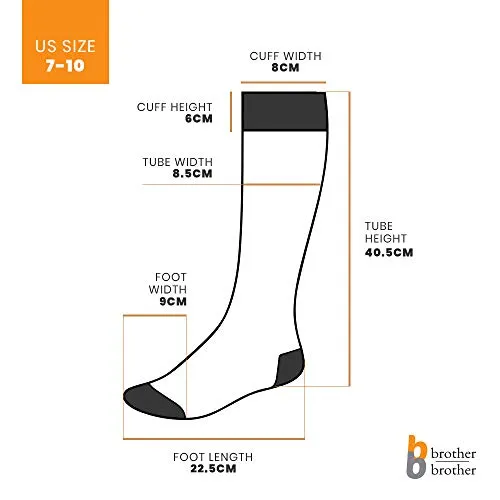 Bb Brother Brother 5 Pairs Over the Calf Dress Socks for Men