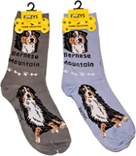 Blue Bernese Mountain Dog Socks