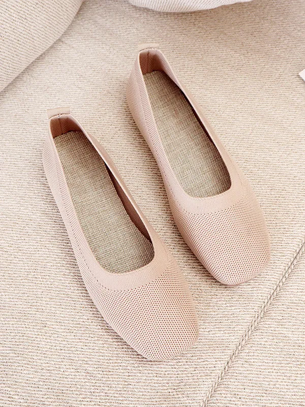 Breathable Solid Color Flat Shoes