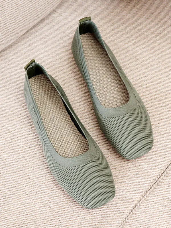 Breathable Solid Color Flat Shoes