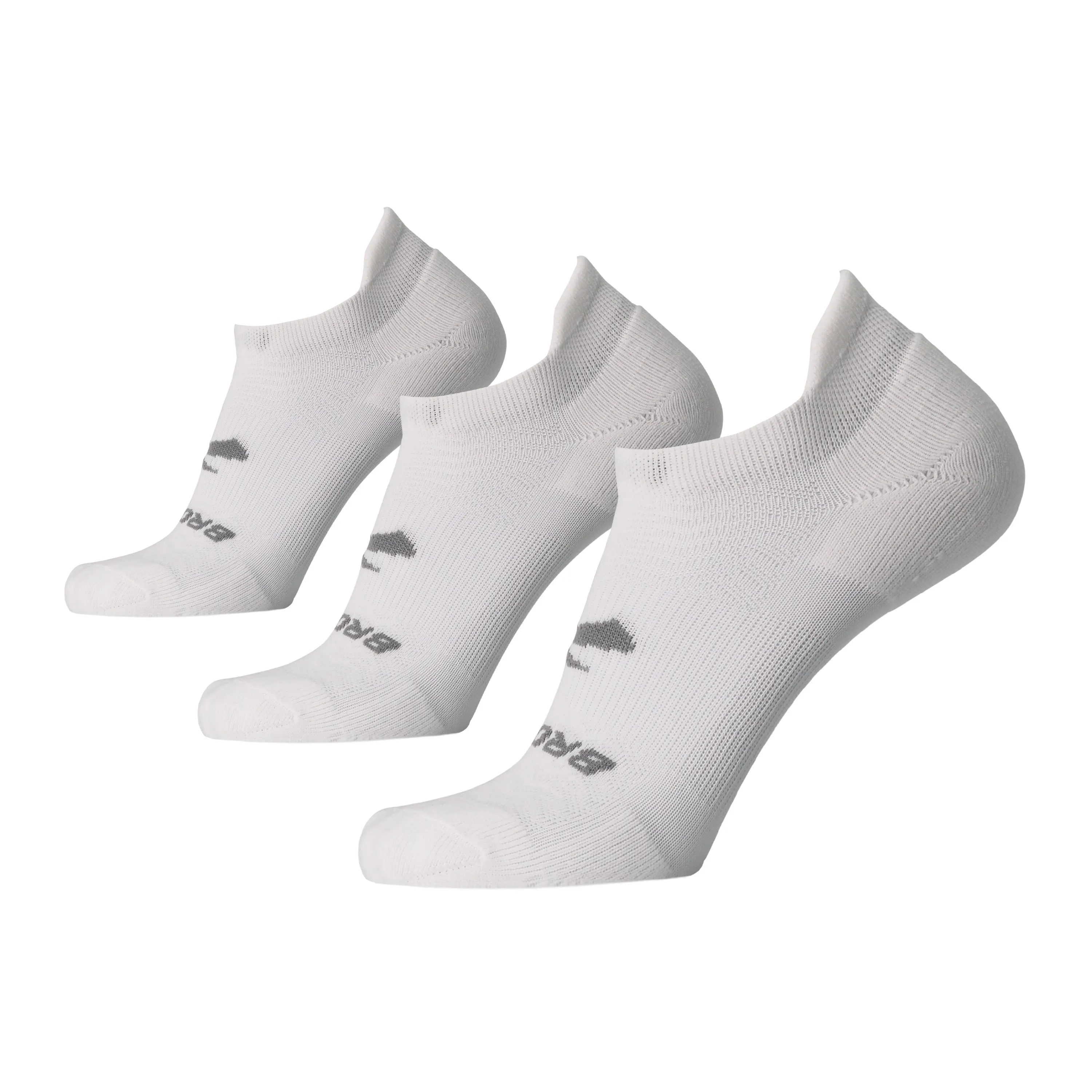 Brooks Run-In No Show 3-Pack Color: White