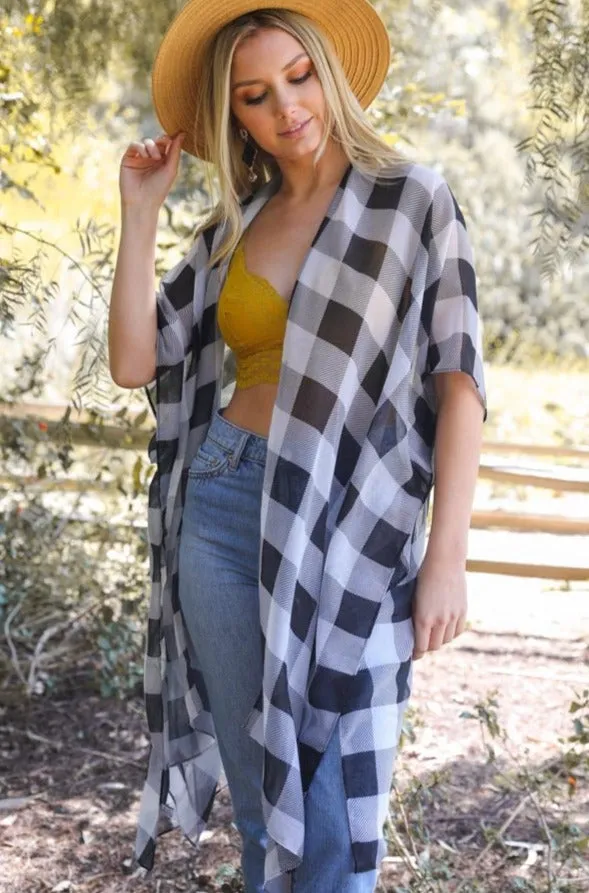 Classic Buffalo Check Kimono