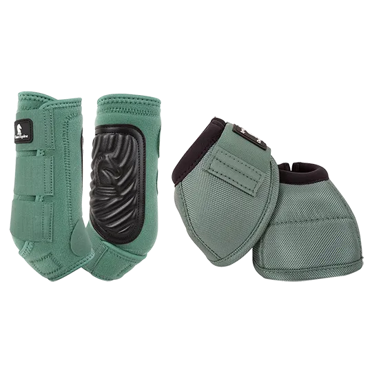 Classic Equine Classic Fit Front and Bell Boot Combo Pack- Spruce