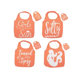 Coral Beach Bags, Asst. of 4