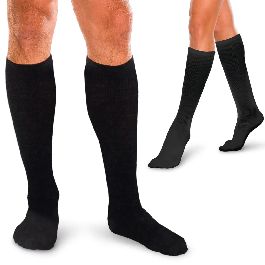 Corresport Sock 15-20 MMHG Black Medium  - One Pair (#16735)