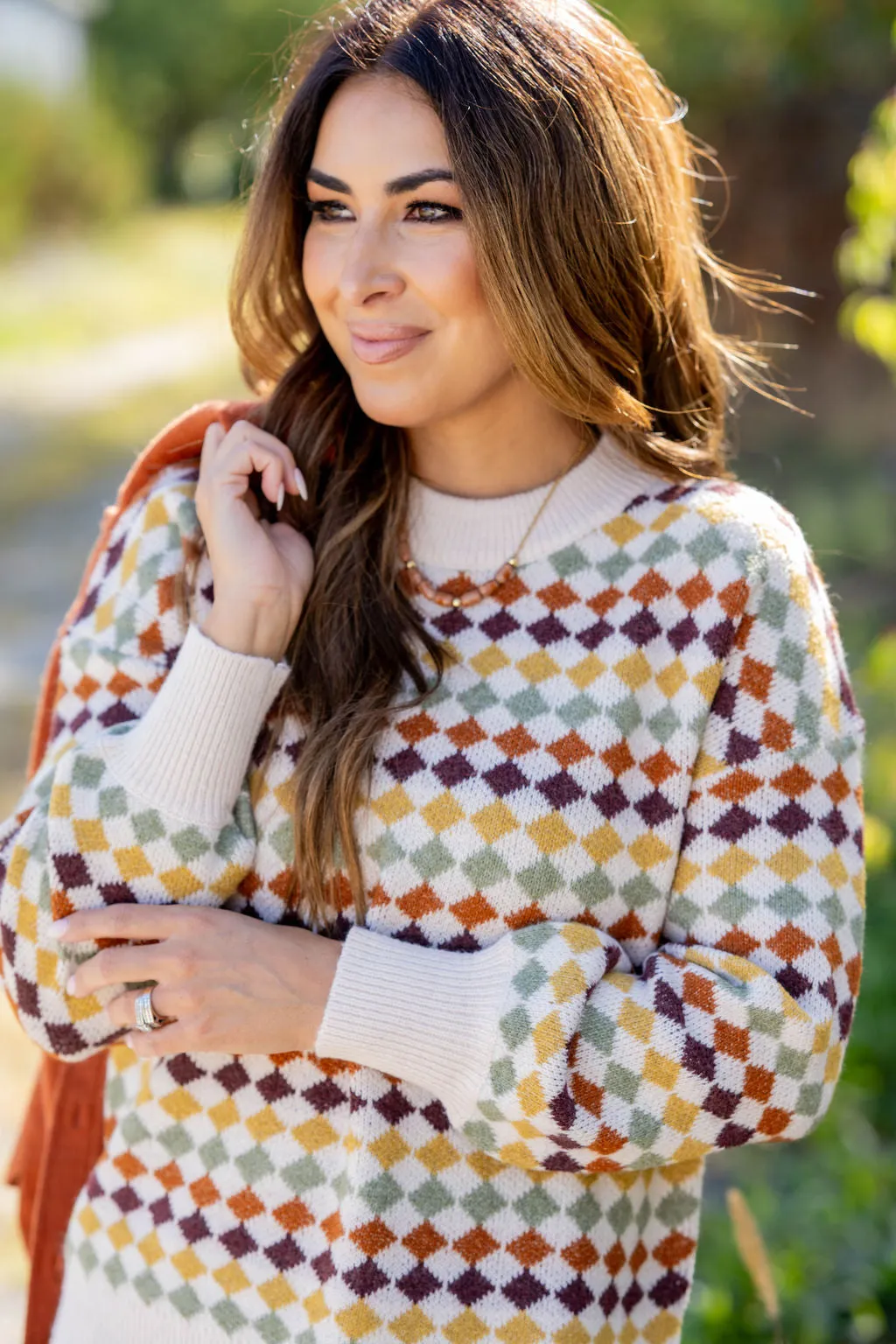 Diamond Stripes Sweater