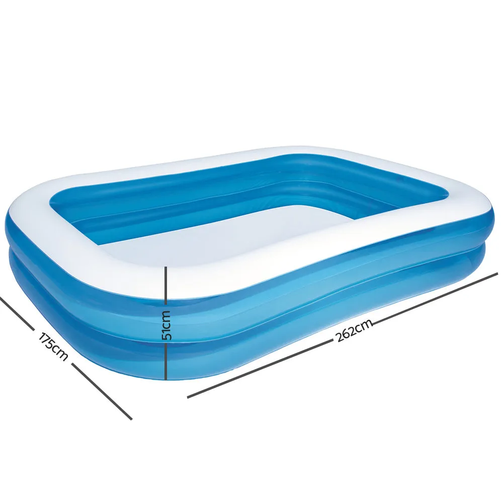 Durable Inflatable Kids Pool 262x175x51cm, 778L - Bestway