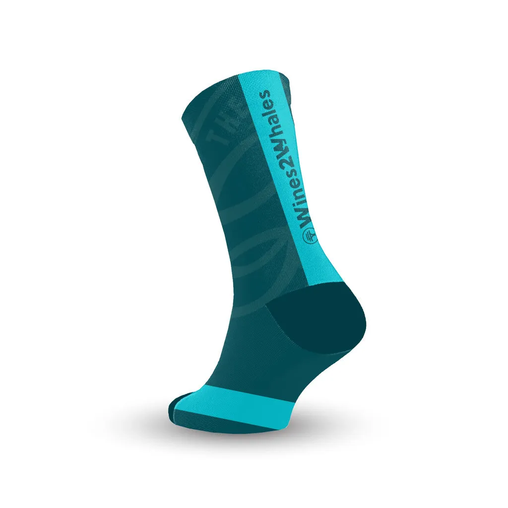 FNB Wines2Whales 2023 Crew Socks (Teal)