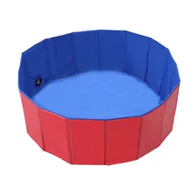 Foldable Dog Pool - Red or Blue