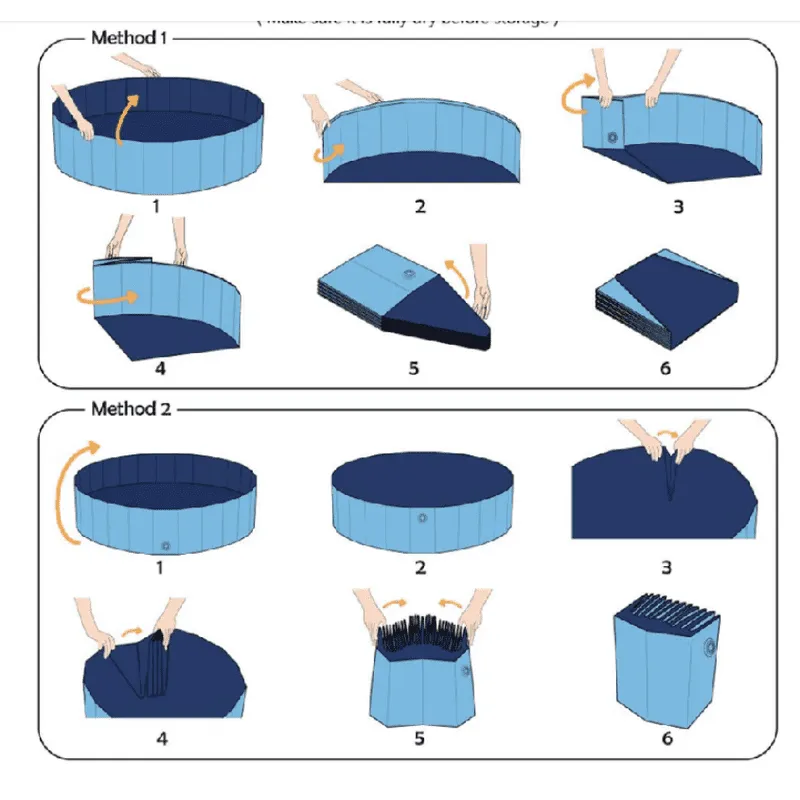 Foldable Dog Pool - Red or Blue