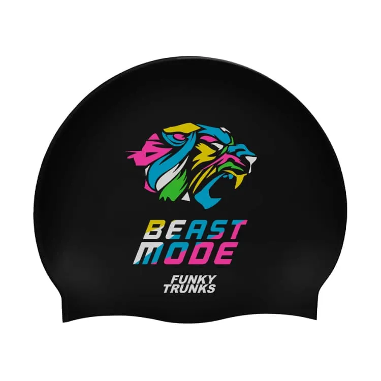 Funky Silicone Swimming Cap-BEAST MODE