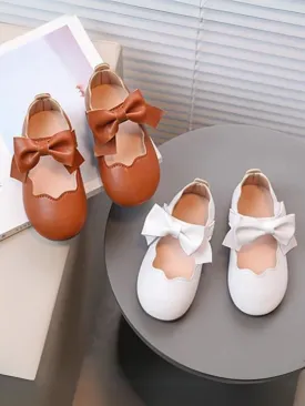 Girls Classic Bow Design Shoes By Liv and Mia