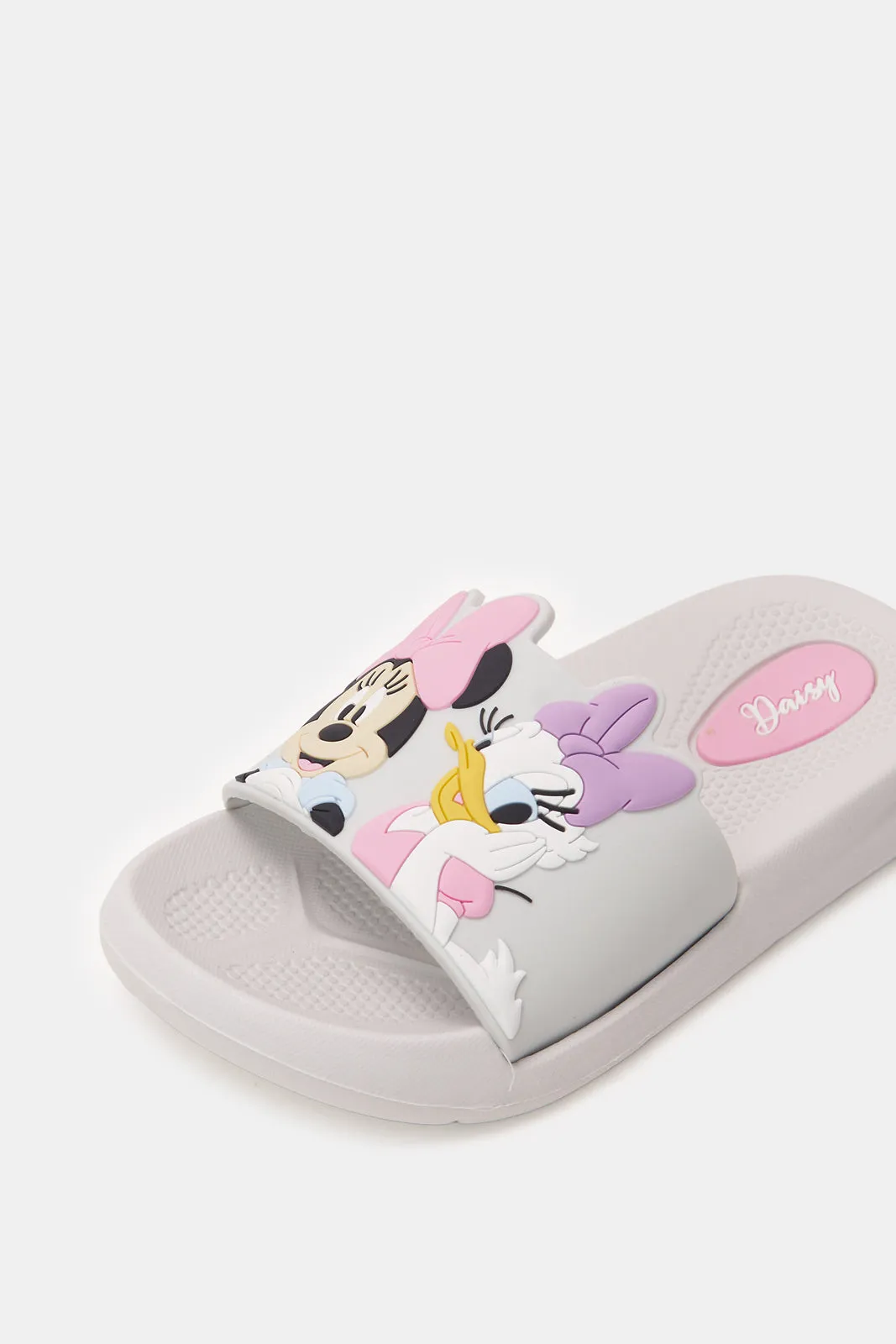 Girls Grey Minnie & Daisy Slide