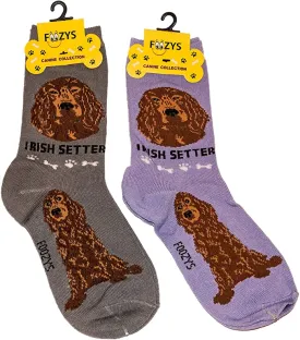 Grey Irish Setter Socks