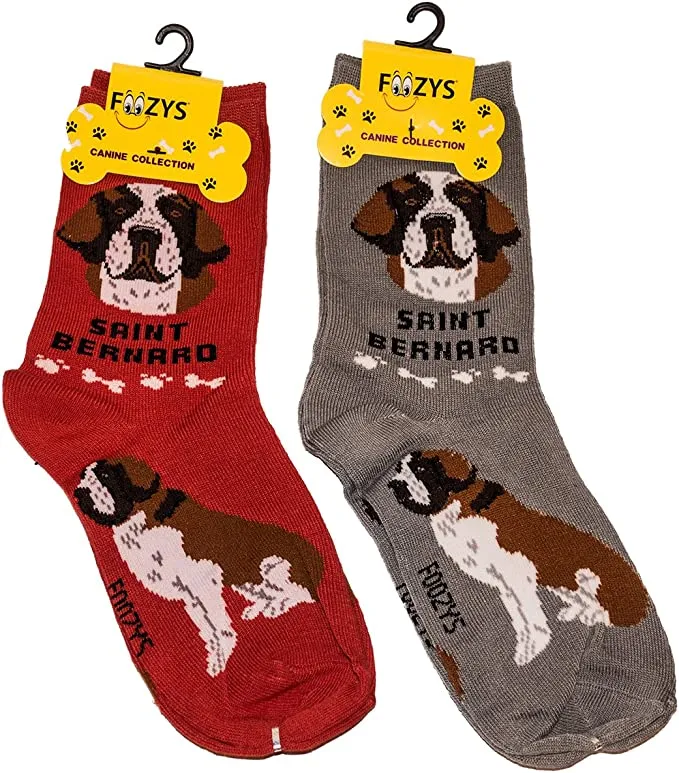 Grey Saint Bernard Socks