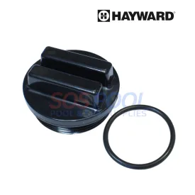 Hayward Drain Plug With O-Ring For SwimClear Filter | 1.5" | Black | SP1022CBLK