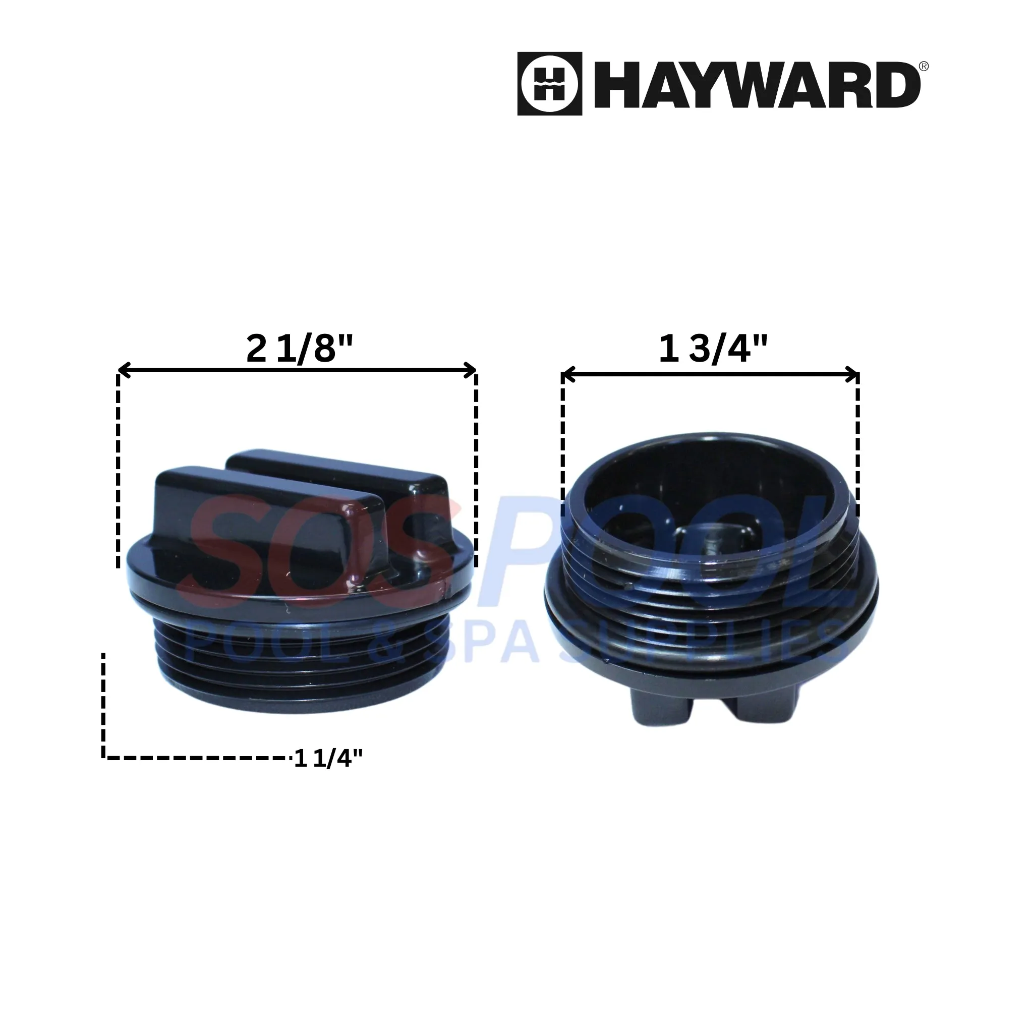 Hayward Drain Plug With O-Ring For SwimClear Filter | 1.5" | Black | SP1022CBLK