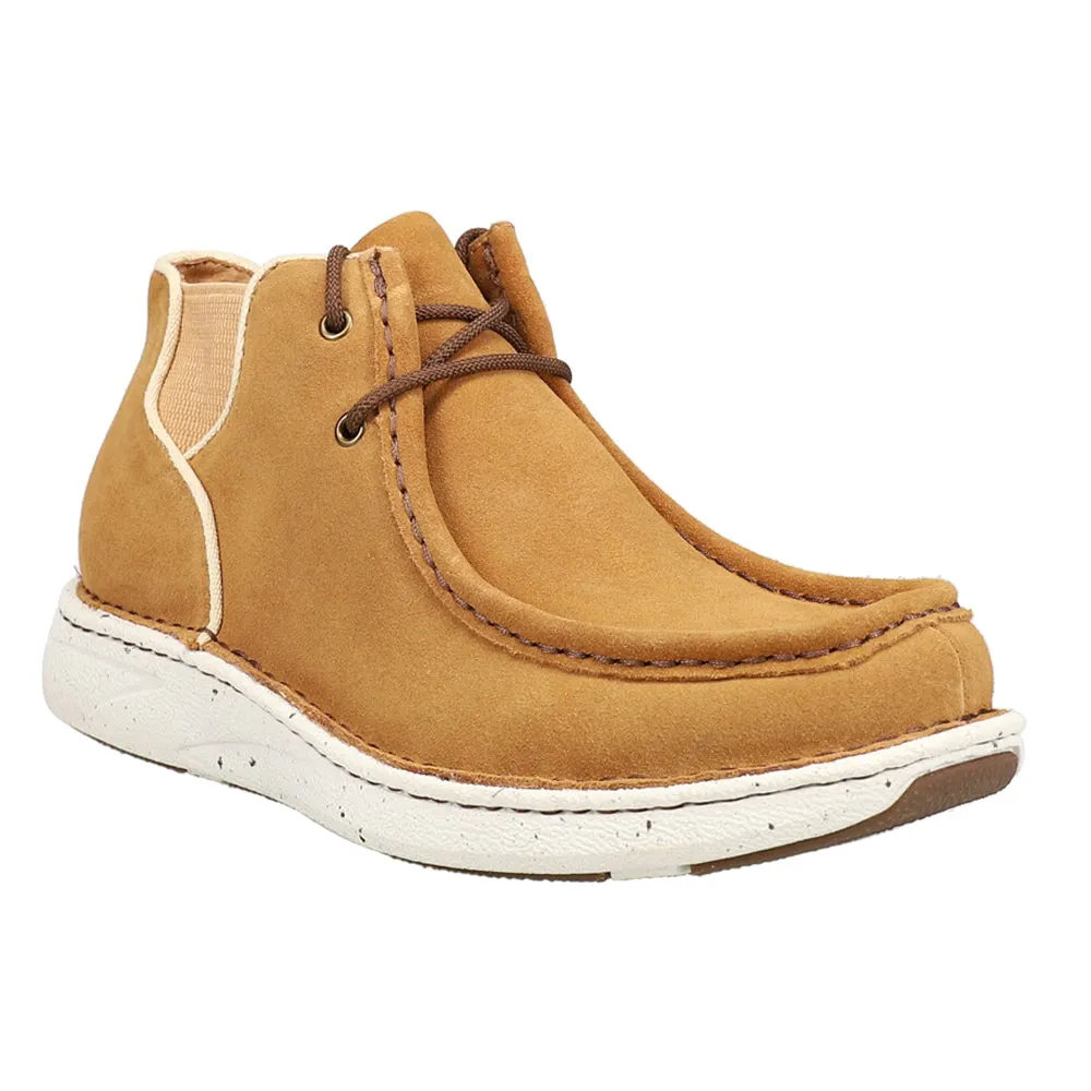 Hi-Call Buckskin Round Toe Chukka Boots