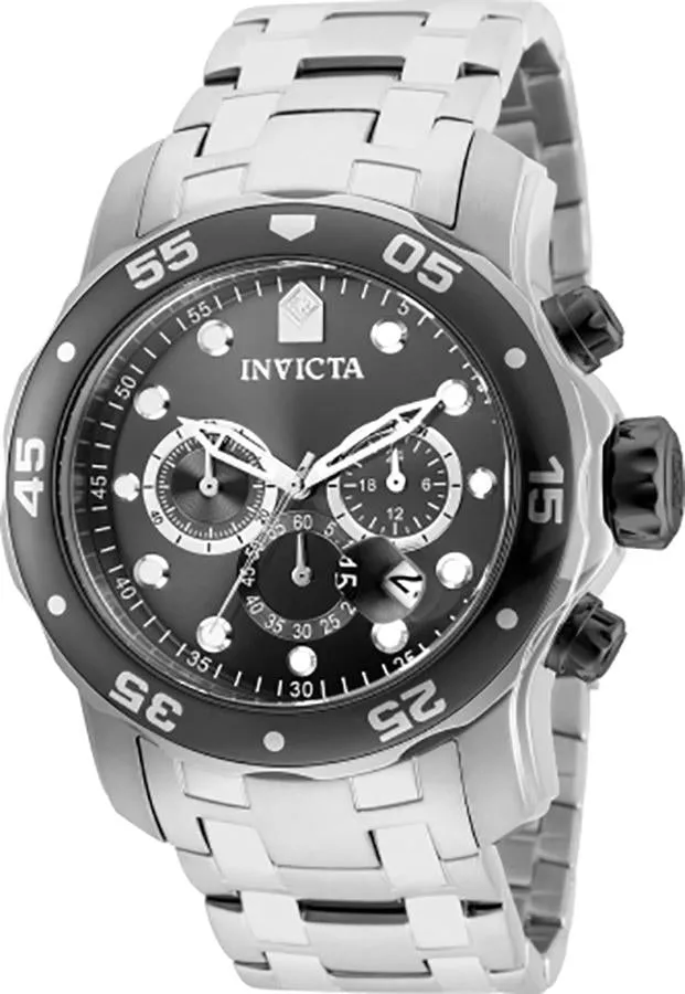 INVICTA Pro Diver Mens Watch - Gunmetal Tone-Chronograph-Gunmetal Tone Bracelet