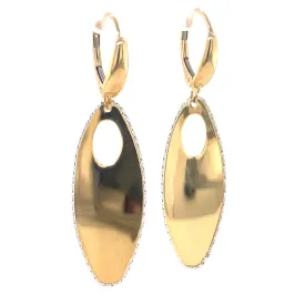 Italian Made Stylish Oval Lightweight Earrings