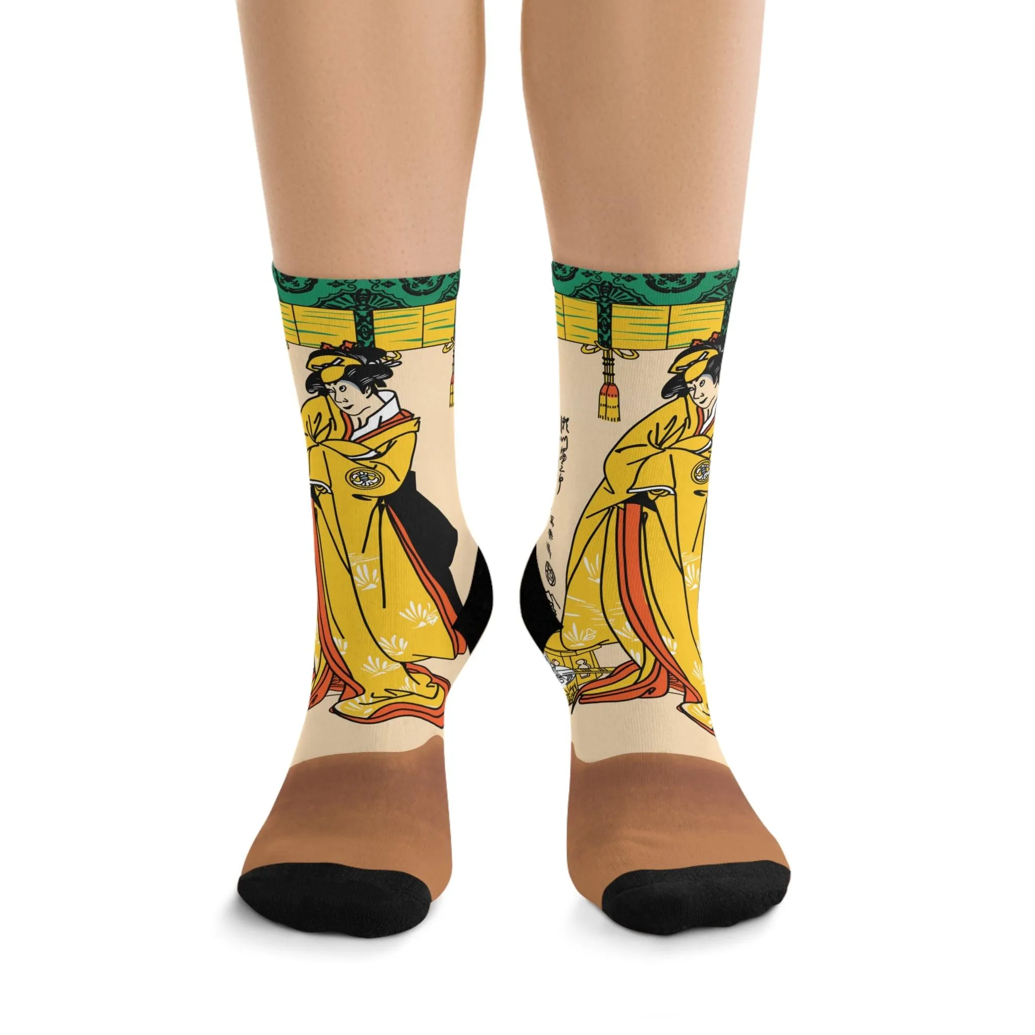 Kabuki Actor by Toshusai Sharaku Socks