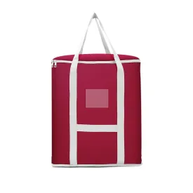 Kuber Industries Storage Bag | Foldable Storage Bag | Moisture Proof Wardrobe Organizer | Underbed Storage Bag for Blanket-Clothes | Travel Moving Bag with Handle | S ZH012RD | Red