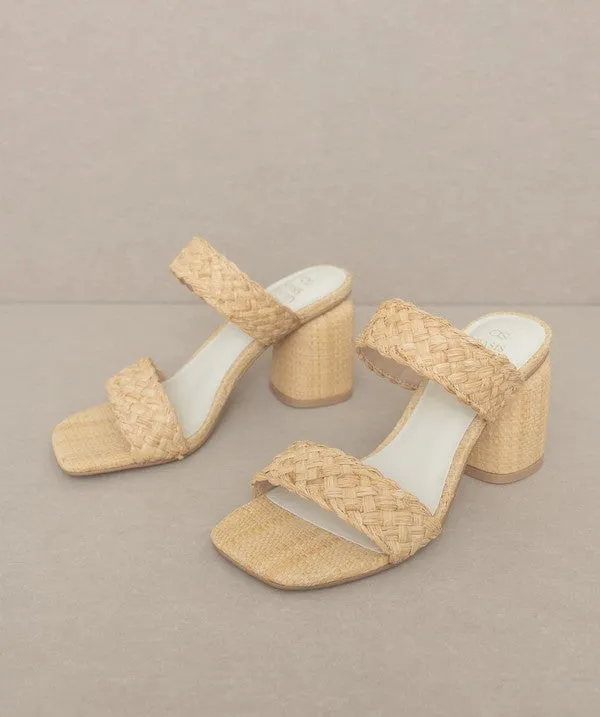 Kyle Raffia Sandal Heel