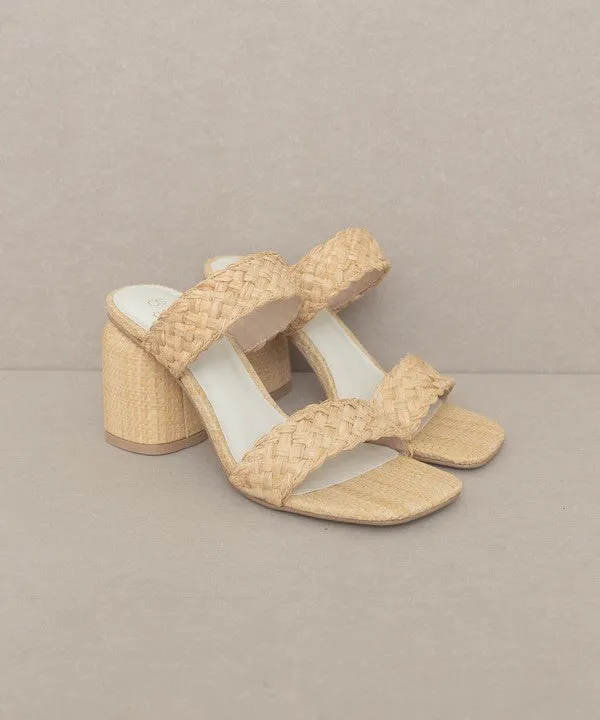 Kyle Raffia Sandal Heel