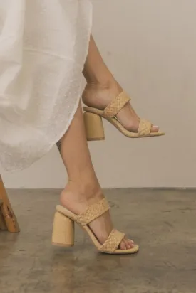 Kyle Raffia Sandal Heel