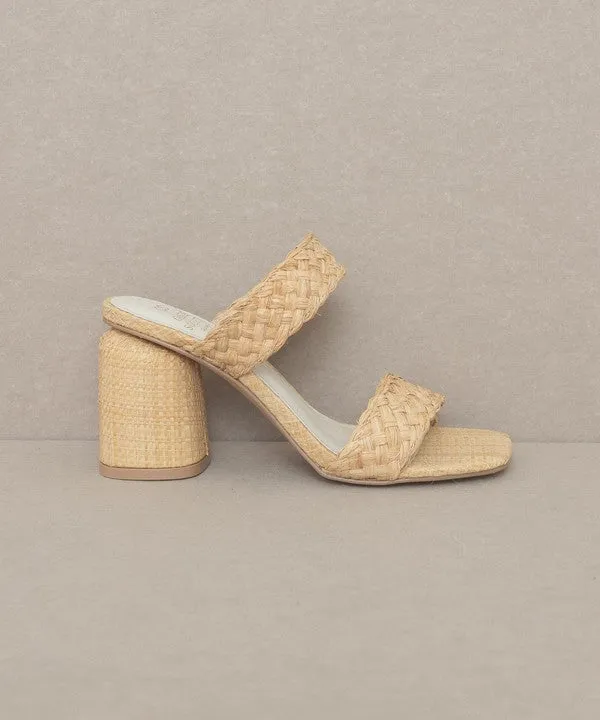 Kyle Raffia Sandal Heel