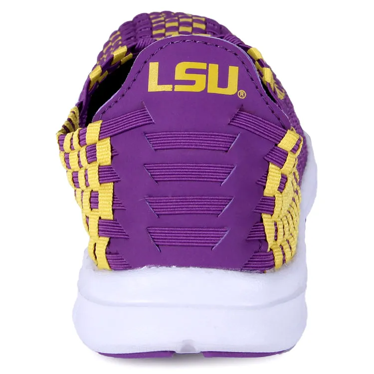 LSU Tigers Woven Colors Comfy Slip On Shoes