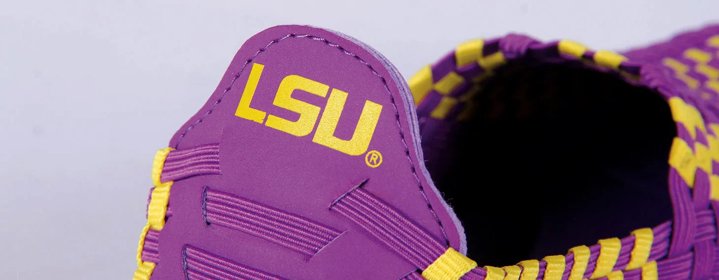 LSU Tigers Woven Colors Comfy Slip On Shoes