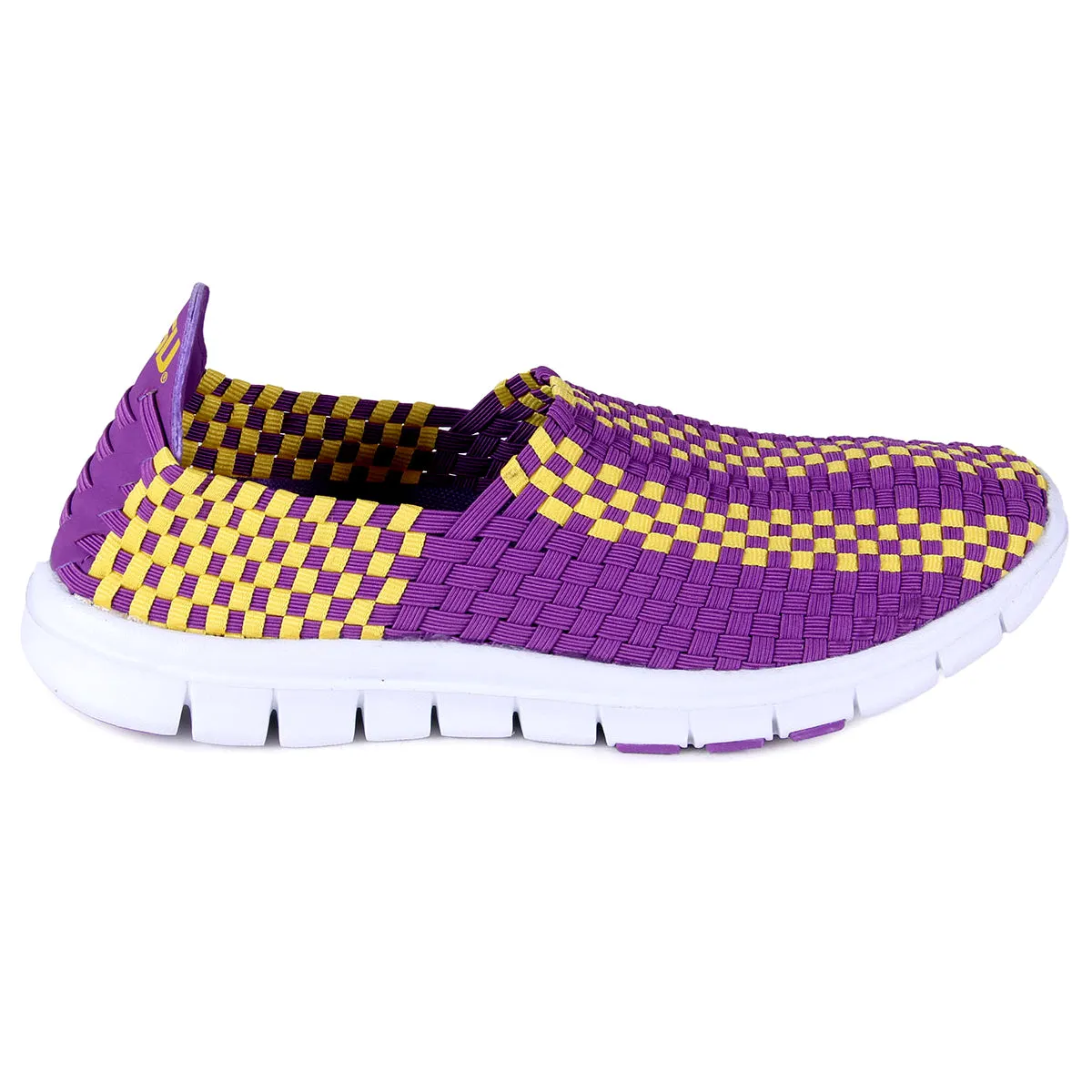 LSU Tigers Woven Colors Comfy Slip On Shoes