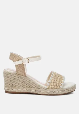 Lucas Raffia Wedge Heel Espadrilles